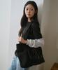 Sayu Pigment Waffle Layered T-Shirt Black