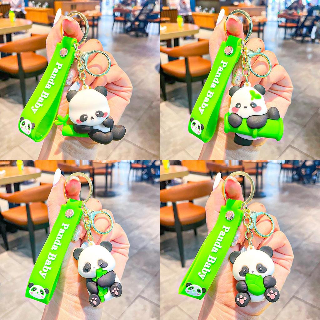 Charming Chengdu Panda Silicone Keychain Fun Cartoon Accessory Ideal For All Occasions