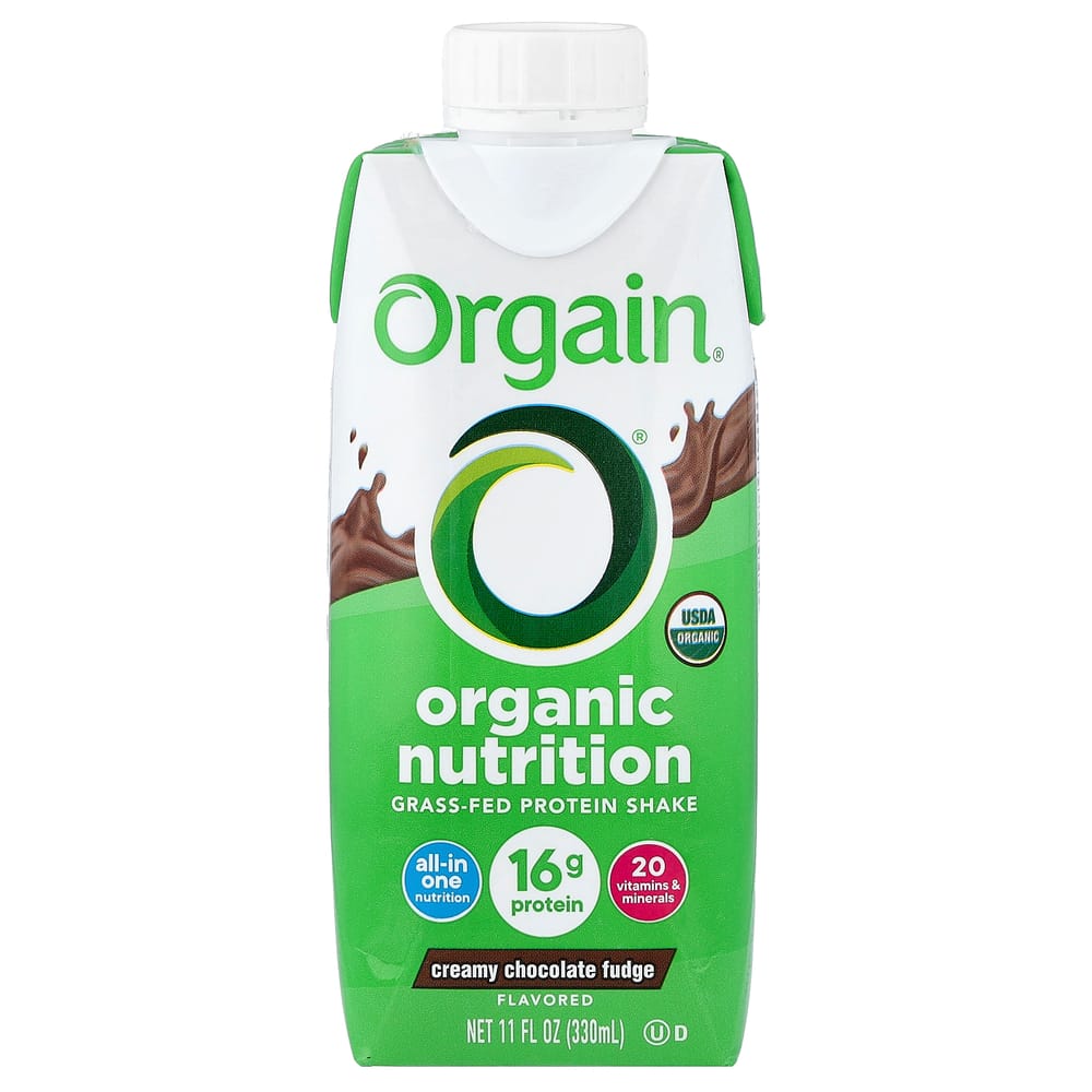 Orgain Vše v jednom nutriční nápoj, Krémové čokoládové fudge, 4 x 11 fl oz