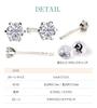 Diamond Lab Single Diamond Earrings for Women in 10K White Gold Box 0.12ct [Gift Set]