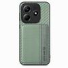 For Xiaomi Redmi Note 14 5G Case RFID Blocking Carbon Fiber Leather Phone Back Cover with Card Holder