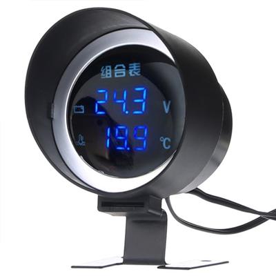 Univerzálny digitálny LCD voltmeter do auta DC 12V/24V, teplomer vody s čidlom
