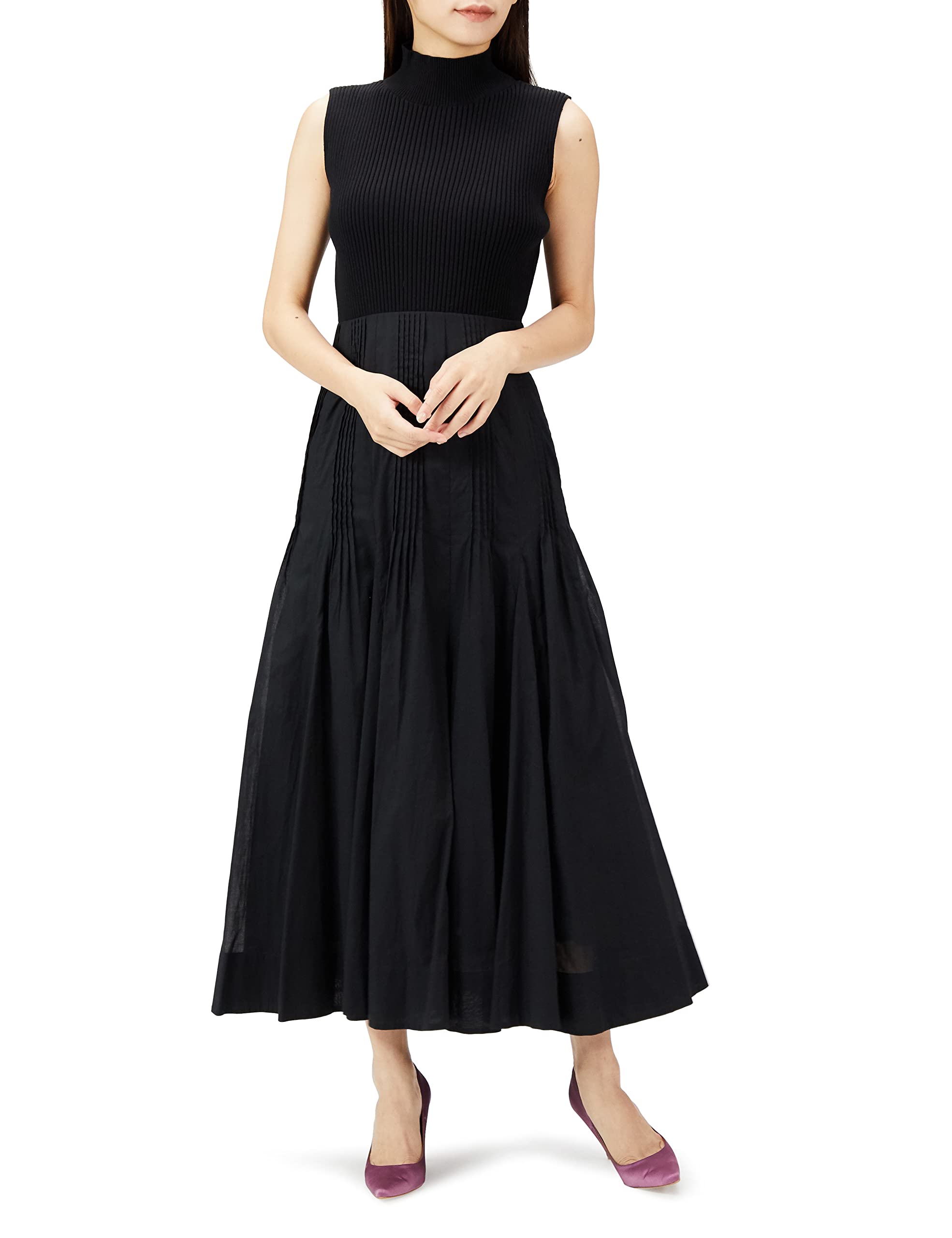 

Трикотажное платье из хлопка SWNO224237 BLK 1 [Sneider] Женское чёрный