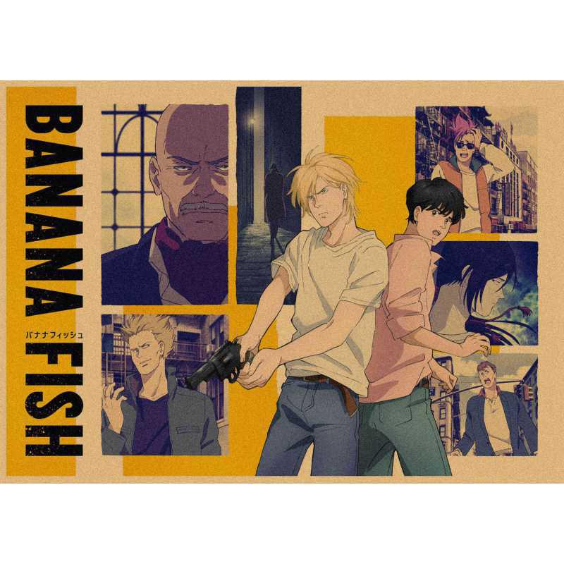 

Free Shipping Banana Fish Anime Kraft Paper Poster Wall Decor White card paper (non-adhesive) 30*42 cm