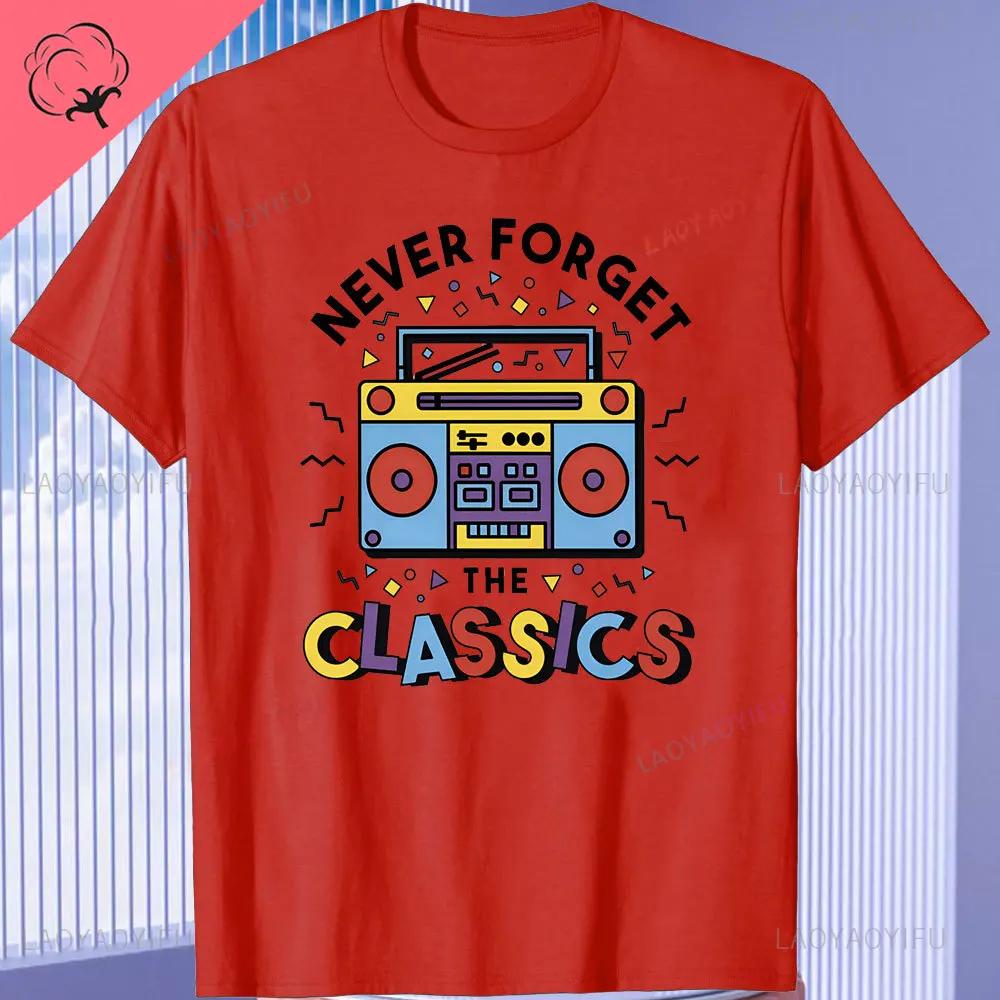 Funny 80s Vintage Design Mens Tshirt Nostalgic I Love The 90s High Quality Cotton Shortsleev Trip Down Memory Lane 80s Tee