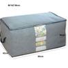 with Reinforced Handle Clothes Storage Bag Foldable Cotton Quilt Bags  For Blankets Bedding