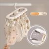 Thickened Design Sock Drying Rack 12/20 Clips with Extended Rod Hanging Underwear Clips Multi-functional Space Saving