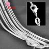 Wholesale 1PC 22 Inches Fine Real Pure 925 Sterling Silver Unisex Jewelry Necklace Chains With Lobster Clasps