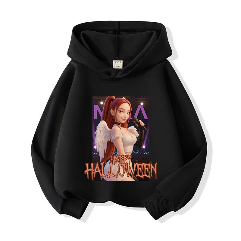 KPOP Children Hoodie Korean Style Halloween Gift Boys Girls Warm Outerwear Autumn Winter 2025 Y2K Fashion Trendy