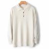 Men S Solid Polo Neck Long Sleeve Pullover Wool Sweater
