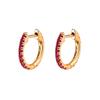 CRMYA Copper Gold Plated Earring Set For Women Color CZ Zircon Piercing Clip Hoop Dangle Earrings For Women Jewelry Wholesale