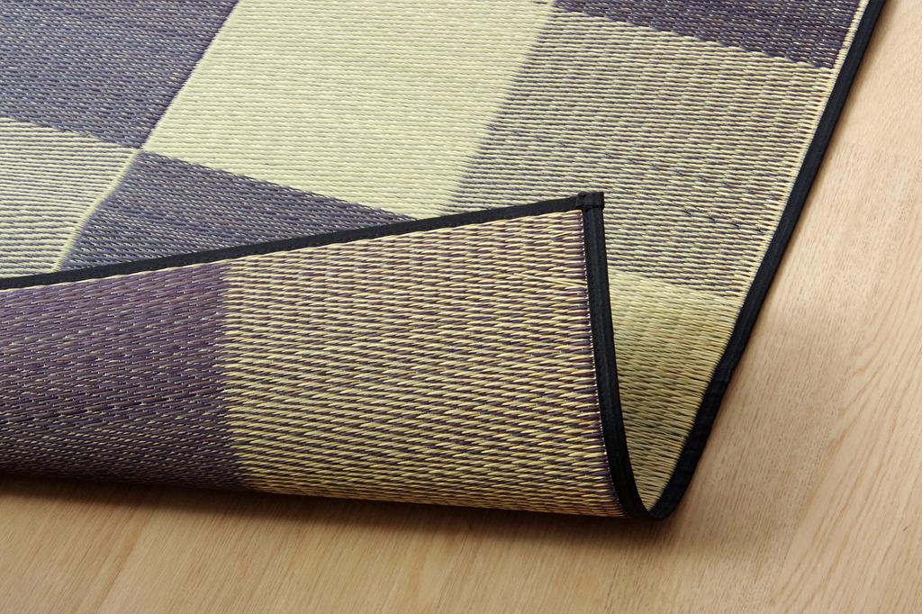 IKEHIKO Igusa Flower-Studded Rug, Made in Japan, Block Gray, 261 x 261 cm (Edo-ma 4.5 Tatami Mats), Product Number: 4117704