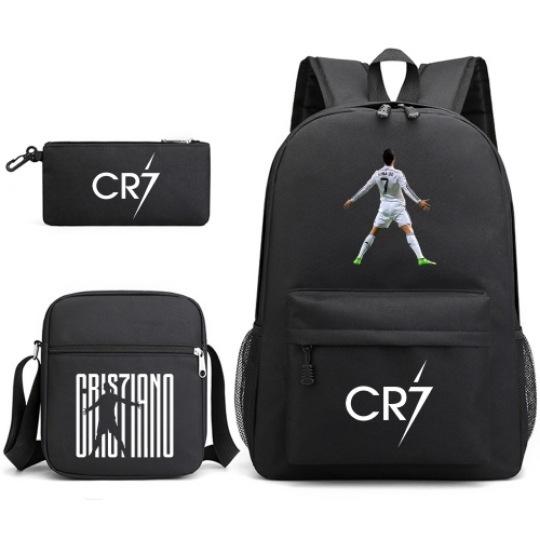 Youth Fashion Backpack Shoulder Bag Pencil Case Children'S Student School Bag 3-Piece Set