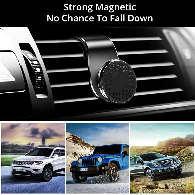 360 Degree Rotation Car Phone Holder Magnetic Air Vent Mount Clip In Car Magnet Mobile Phone Bracket Stand With Iron Sheet