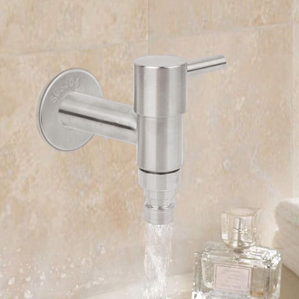304 Stainless Steel Washing Machine Faucet T Shape Washbasin Water Tap  Lawn Irrigation