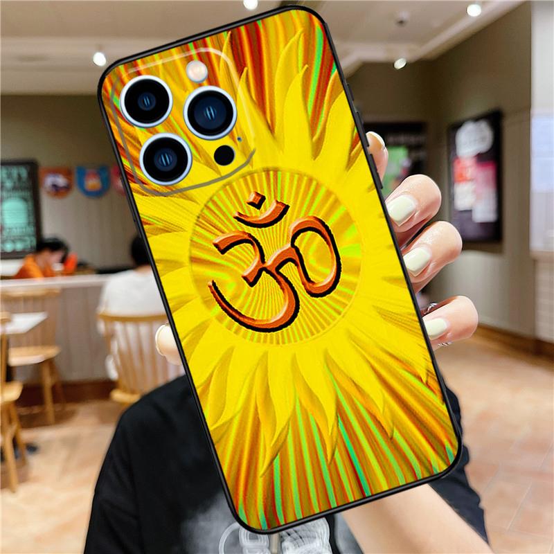 Aum Om Yoga Symbol Case For iPhone 18 17 Pro Max 16 15 14 11 12 13 Mini Plus 16e 17 Air Bumper Cover Accessories