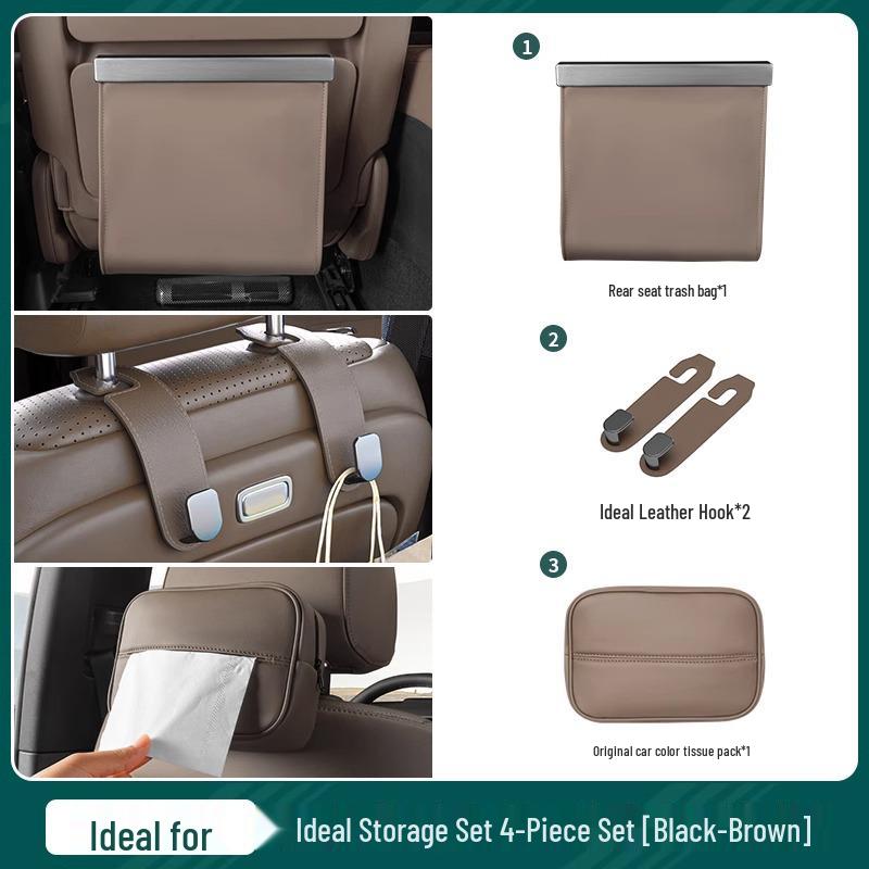 Kompatibel mit Ideal L6-L9/i6-i8 Auto-Magnetischer Müllsack für die Sitzlehne