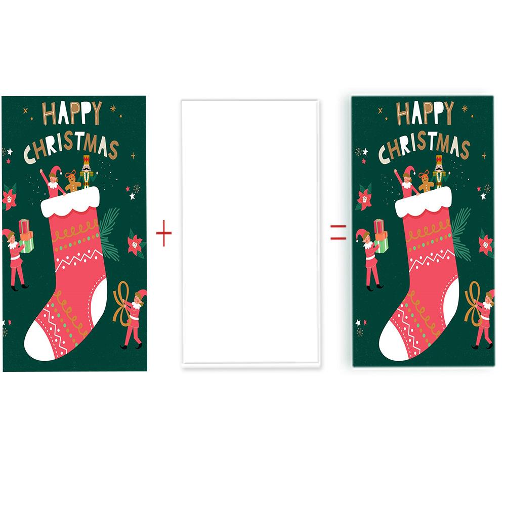 Christmas Bathroom Shower Curtain Bath Towel Floor Mat Five-Piece Set Bathroom Toilet Carpet Shower Foot Mat