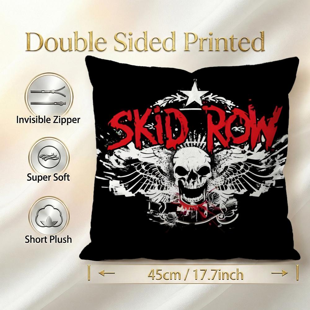 Band Skid Row Cushion Cover 1Pcs Decorative Covers Soft Cushion Case For Sofa Couch Decor 40X40 45X45 Pillowcases