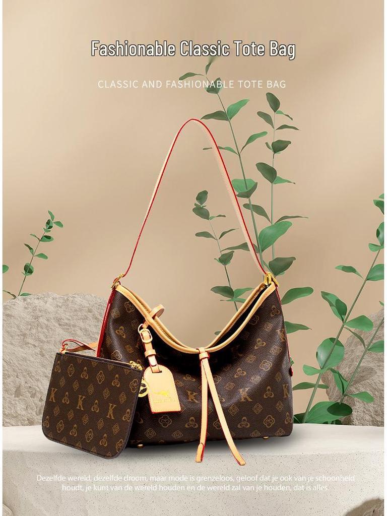 Damen 2025 Retro Floral Tragetasche - High-End, Mode Schulterhandtasche mit großer Kapazität