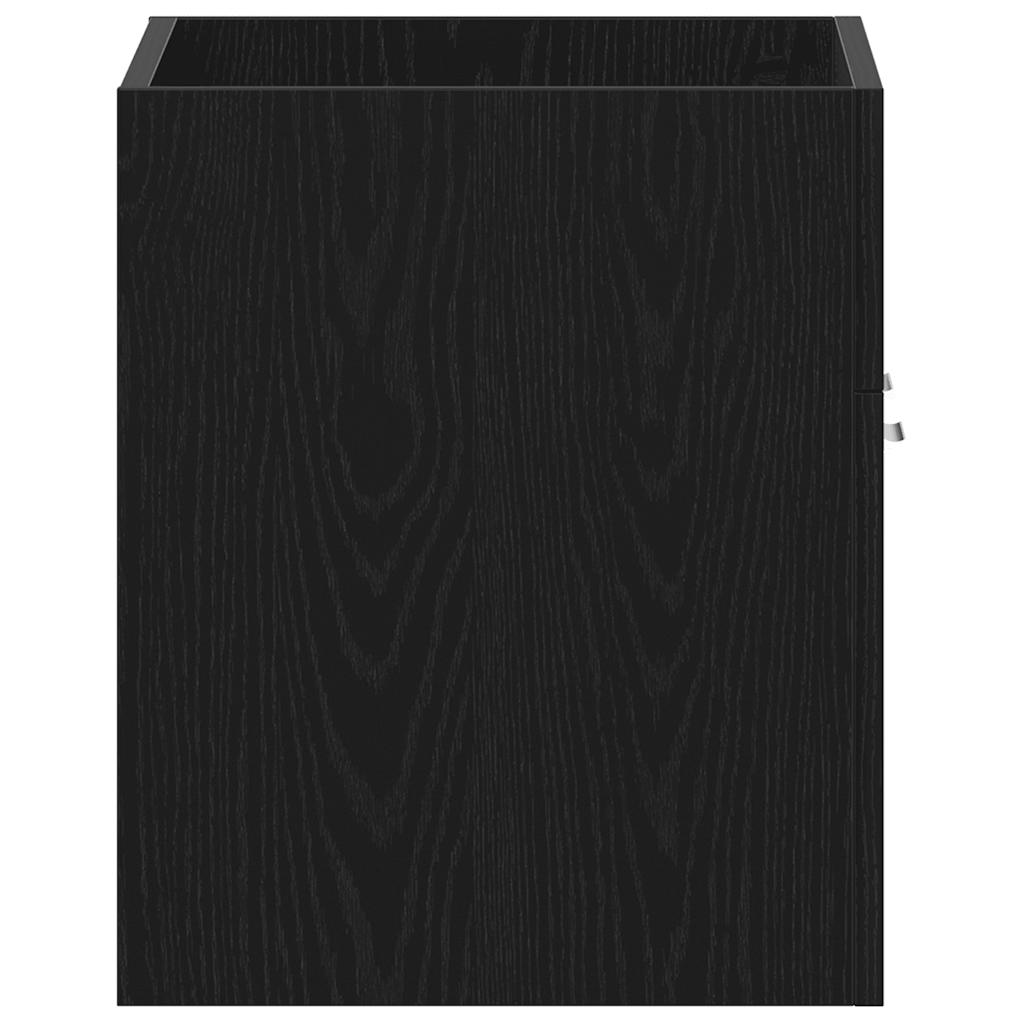 Bathroom Vanity Cabinet Black Oak Effect 60 X 38.5 X 46 Cm