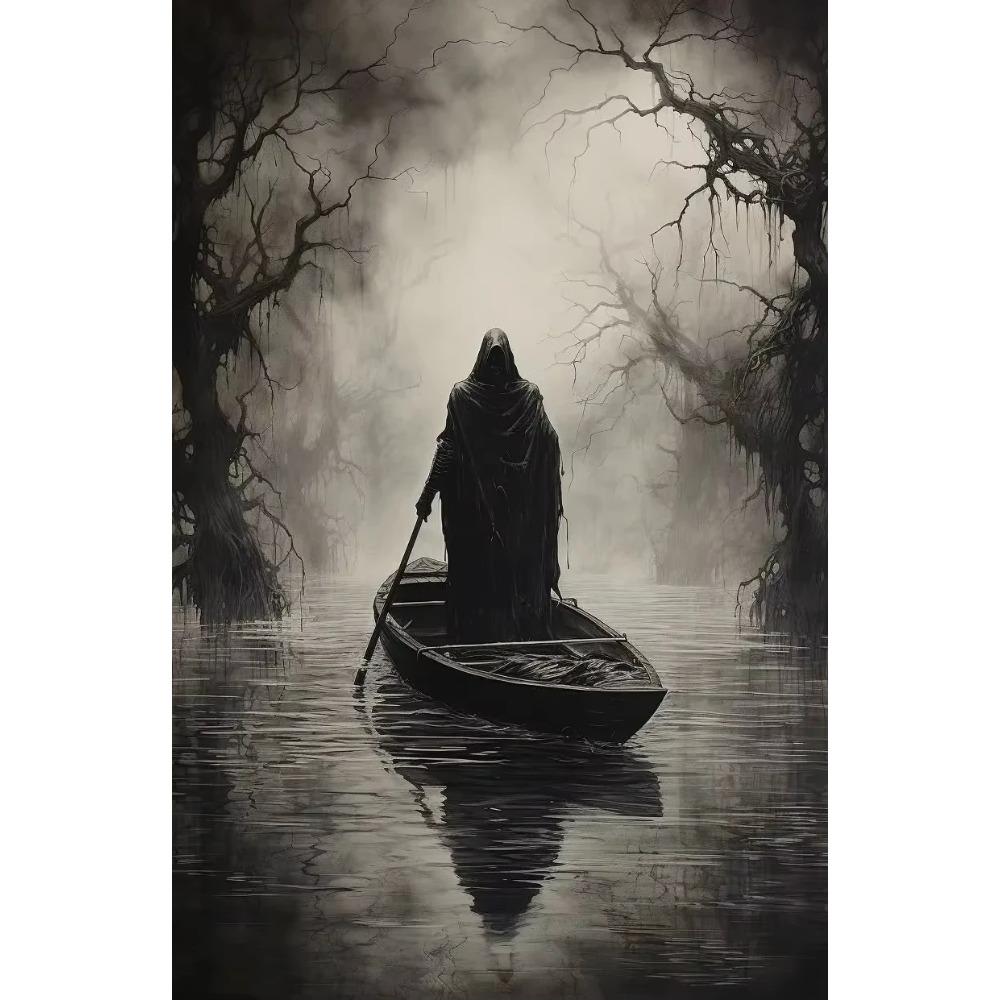 Dark Academia Art The Witch Demon Poster Prints For Living Room Home Decor Magic World Gothic Crow Canvas Painting Wall Art G