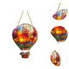 Acrylic Suncatcher Hanging Ornament Vibrant Hot Air Balloon Flat Window Decor Sign for Solar Patio Balcony
