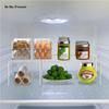 Kitchen Cabinet Organizer and Storage Shelves Expandable Freezer Shelf Organizer Rack with Scratch Resistant Feet for Counter P