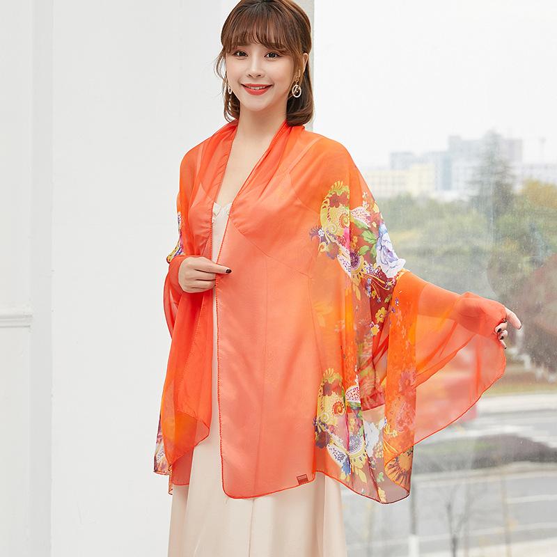 გაზაფხული/ზაფხული ახალი ქალის აბრეშუმის შარფი 90 * 90 სმ სიმულირებული აბრეშუმის ტილო კვადრატული შარფი მოდური პრინტიანი დიდი კვადრატული შარფი პროფესიონალური შარფი