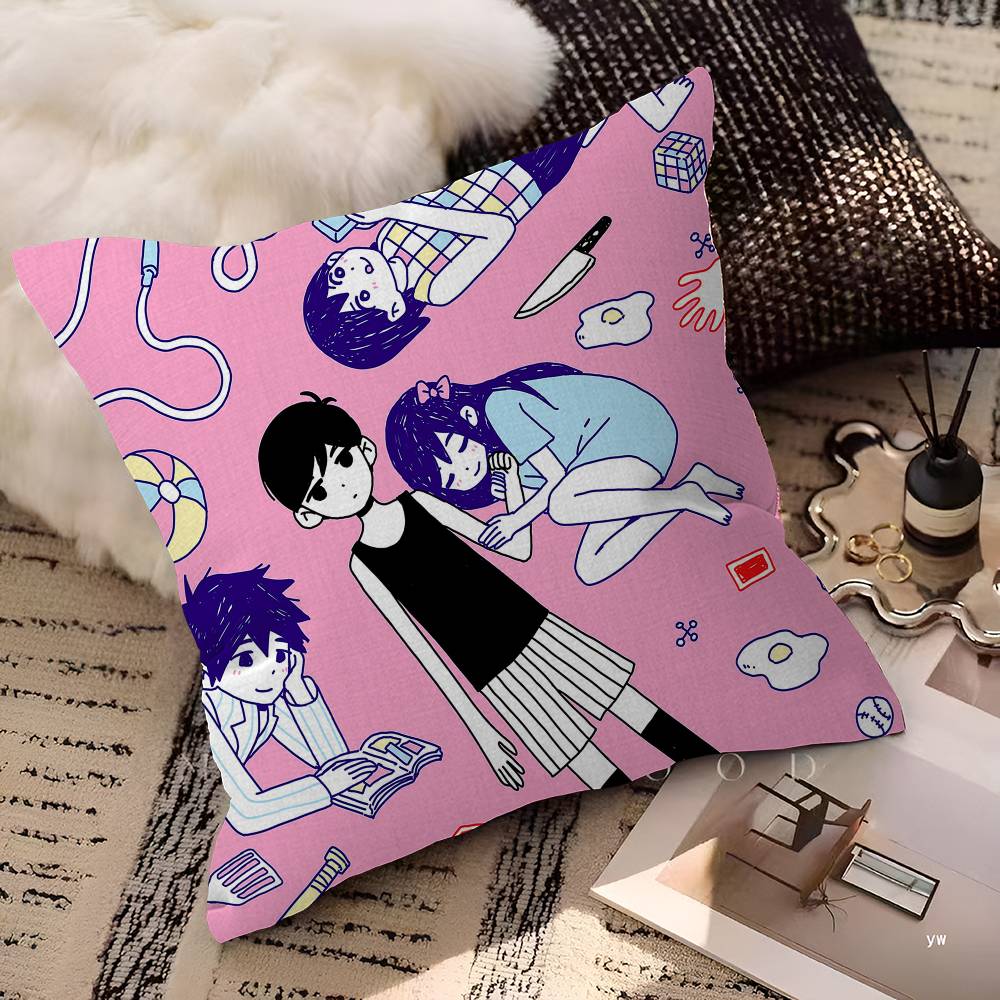 OMORI GAME Pillow Anime Pillow Sofa Bed Head Pillow Cover Cushion Cover 45x45 Cm Fashion