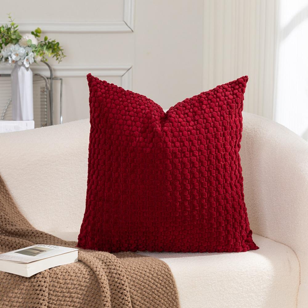With Zipper Pillowcase Corduroy Plush Pillow Case Fashion Cushion Cases  Christmas Day