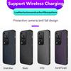 For Huawei nova Y91 Y72S Phone Case Magnetic Wireless Charging Lens Protect Shockproof Silicone Leather Back Cover Shell Cases