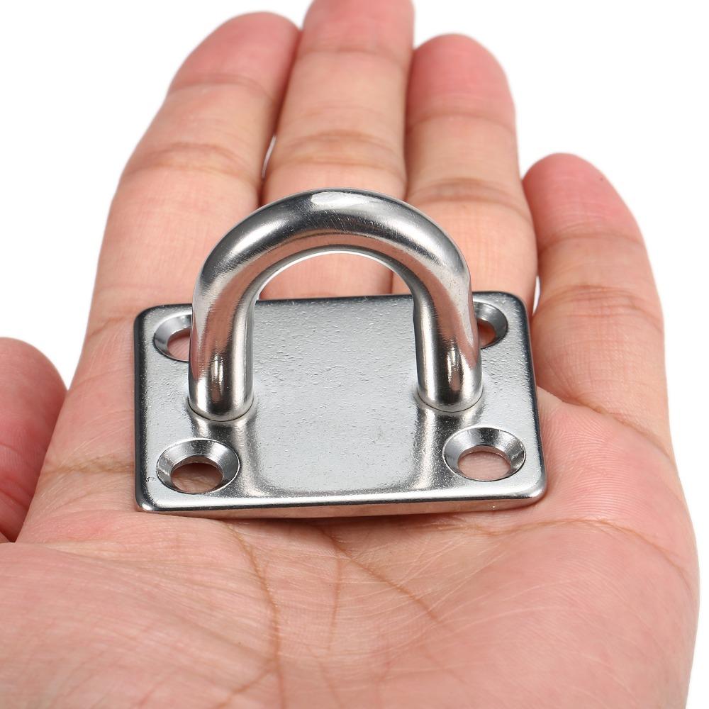 36pcs Steel Material Pad Eye Plates Punch Bag Hook Marine Hardware Hooks For Yoga