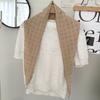 Autumn and winter new polished plaid rhombus triangle scarf fashion headscarf scarf temperament silk scarf retro small scarf