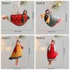 Iron Art Christmas Angel Girl Pendant Retro Angel Hanging Pendants  Holiday