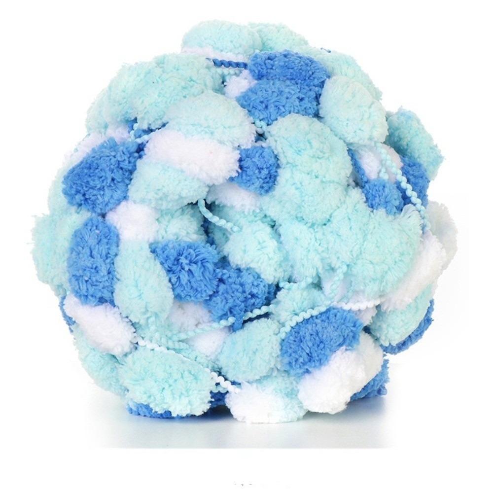 Colorful Rainbow Ball Yarn Soft Anti Pilling Wool Yarn Pom Pom Woven Blanket Cushion Line