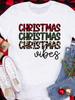 (Asian Size) Tee Top Festival  Merry Christmas New Year Holiday Casual Love Heart Plaid Women Print Lady Short Sleeve Fashion Graphic T-shirts