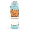 1PC Pocket Teddy Bear 750ml Color Plastic Sports Water Bottle Leakproof Flip Straw Lid Suitable for Sports Office Home Use