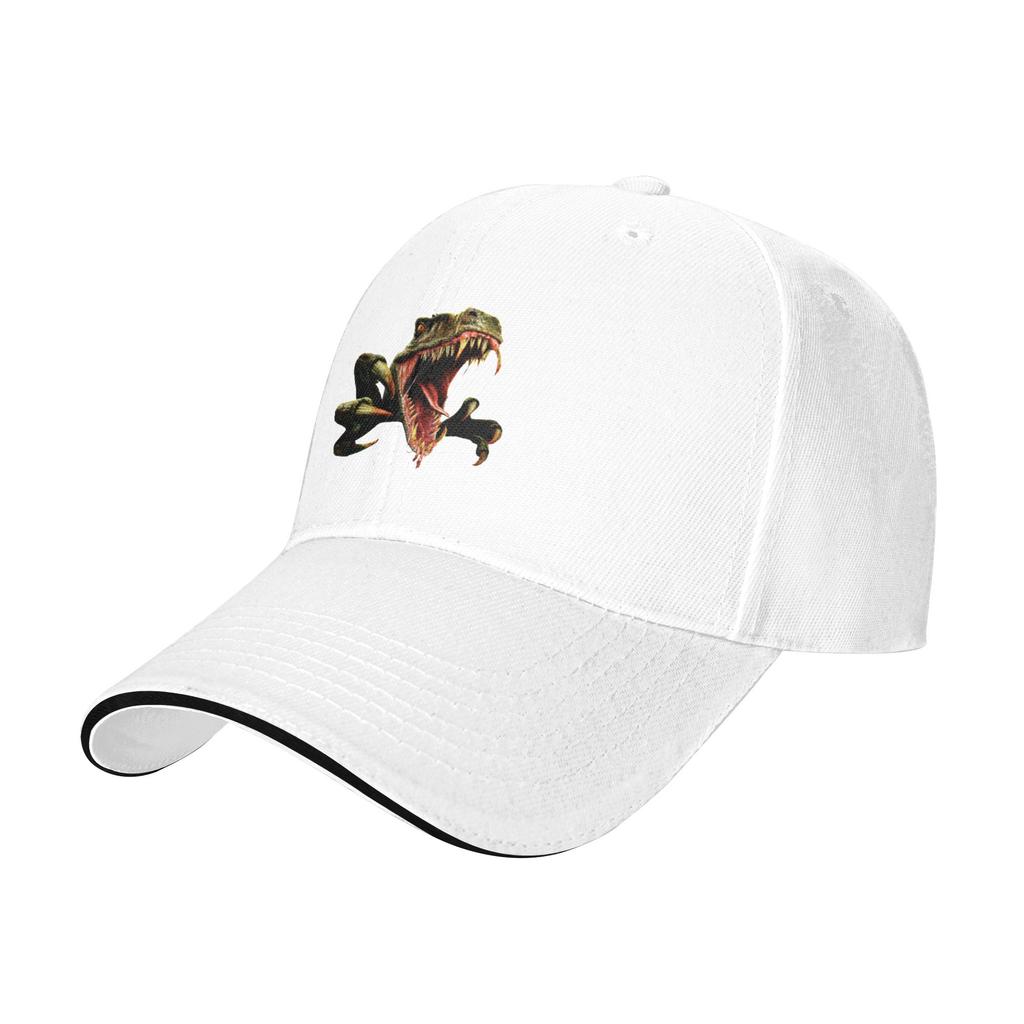 Fashion Velociraptor Jurassic Park Dinosaur Curved Brim Baseball Cap Photo Shoots Luxury Hat