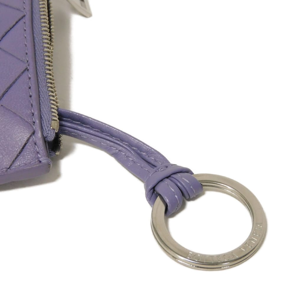 Used 11897 coin key holder 609315 7943 pastel purple RFID IC maxi intrecciato lavender unisex from Japan AUTHENTIC