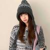 Elastic Thermally Fleece Hat Nordic Pattern Lightweight Cold Weather Headwear Elastic Winter Beanies For Travel