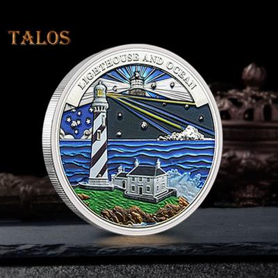 Lighthouse Ocean Coin Metal Collectible Coin Inspiring Long Voyage Travel Souvenir Coin for Self Collection Commemoration