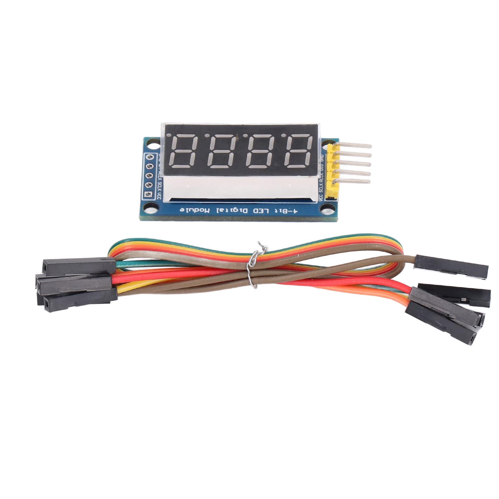 

4 Digit Digital Tube Module 74HC595 Driver Adjustable LED Display Module with Jumper 3.3V5V