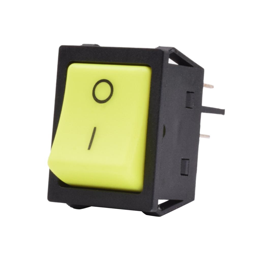 Heavy Duty KCD4-201 Rocker Switch no light 30A 250VAC ON OFF DPDT Switch Double pole single throw Green Yellow Black Switch