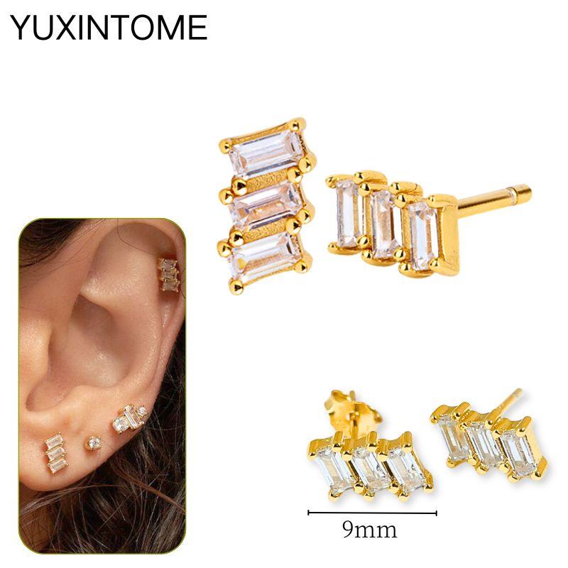 925 Silbernadel Exquisite Weiße Zirkon Steckerohrringe für Damen Geometrische Lange Kette Quaste Ohrringe Luxuriöser Schmuck