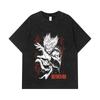275 GSM Washed T-shirts 100% Cotton One Punch Man V4 Garou Print Unisex Heavy Cotton T Shirt
