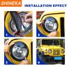 SHINEKA Car Front Headlight Lamp Decoration Cover for Jeep Wrangler TJ 1997 1998 1999 2000 2001 2002-2006 Exterior Accessories