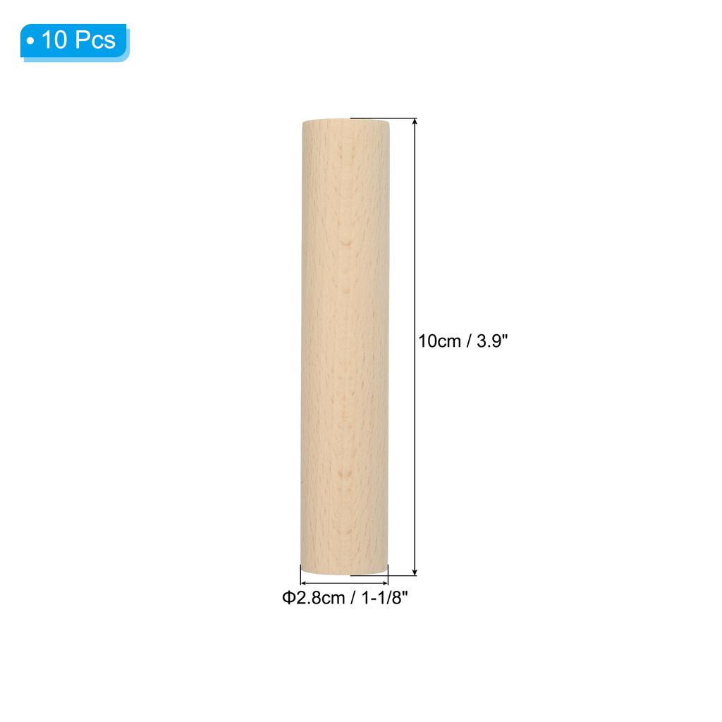 10 Pcs Dowel Rods Wood Sticks Unfinished Wooden Dowel Rods Round Dowels Hardwood Sticks for DIY Crafts and Home Decor