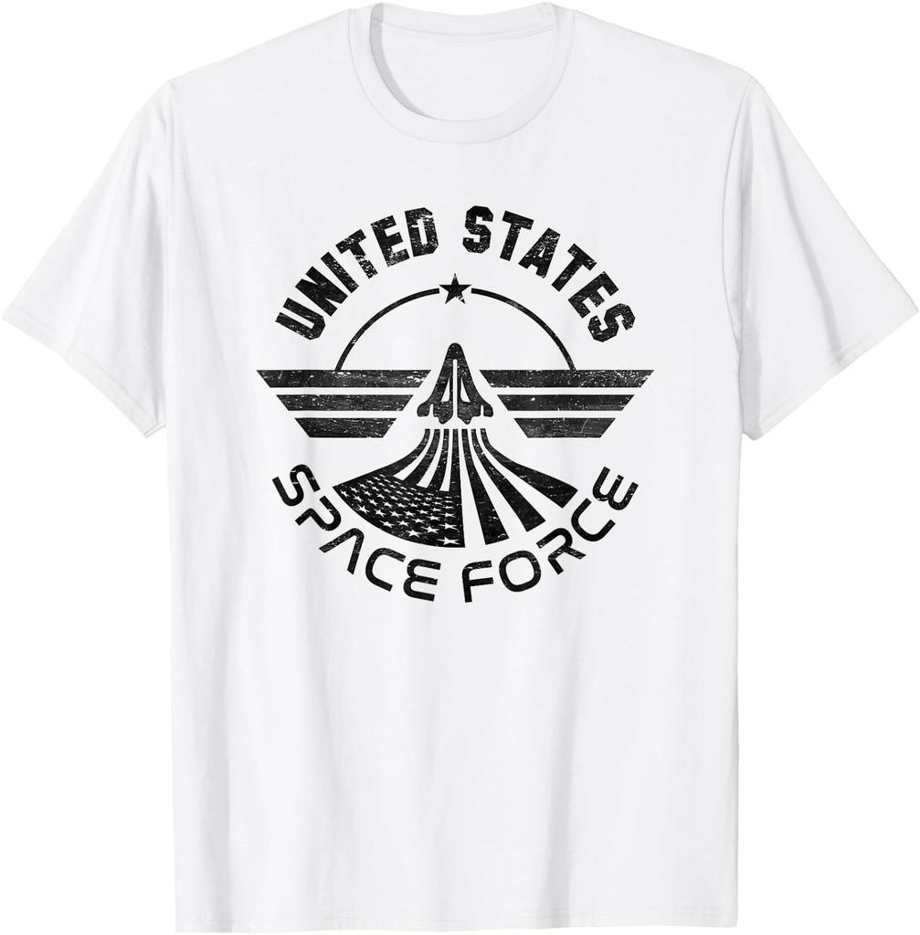 United States Space Force Logo (blk-Aged) T-Shirt