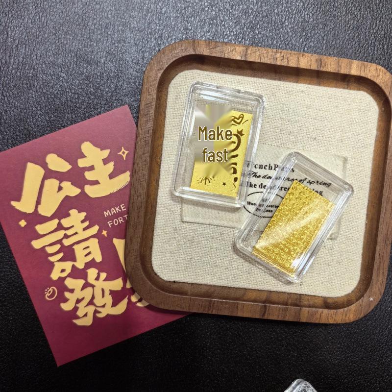 Pure Gold 999 Princess Wealth-Attracting Phone Sticker - Small Gift for Prosperity